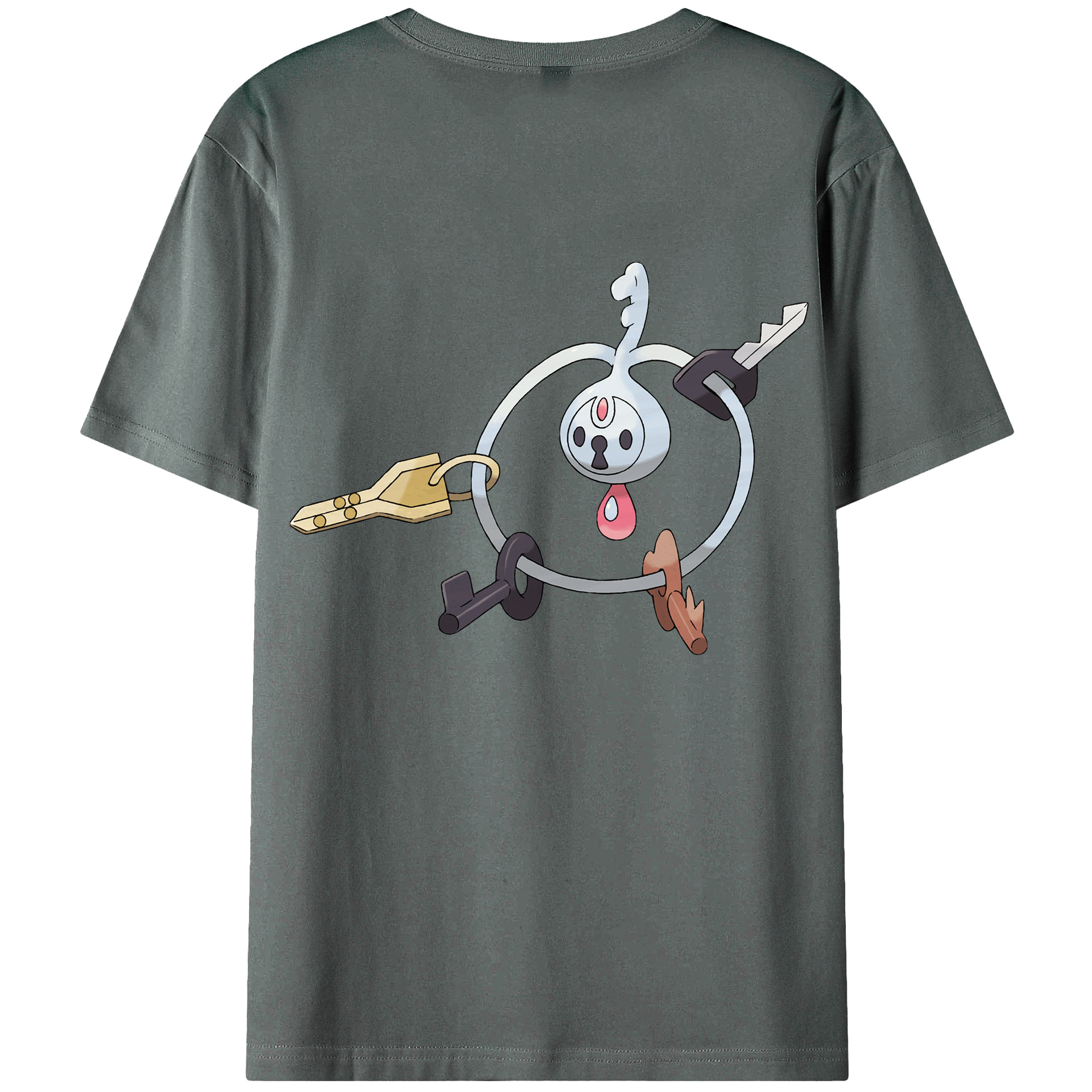 （画像用） ポケットモンスター Pokémon 綿100％ メンズ半袖Tシャツ（バックプリント） 通気性